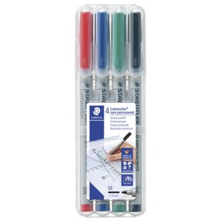Feinschreiber Universalstift Lumocolor® non-perm., M, STAEDTLER Box mit 4 Farben