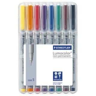 Feinschreiber Universalstift Lumocolor® non-perm., S, STAEDTLER Box mit 8 Farben