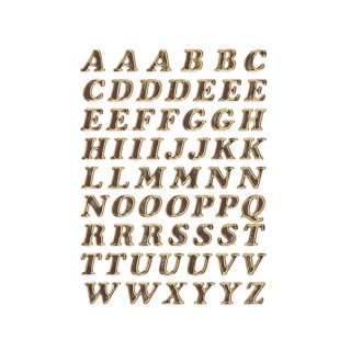 4192 Buchstaben 8 mm A-Z Prismaticfolie gold glitzernd 1 Bl.