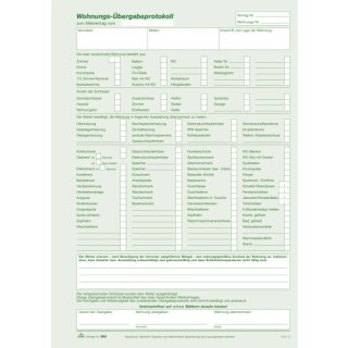 Wohnungs-Übergabeprotokoll - SD, 1 x 3 Blatt, DIN A4