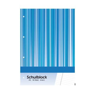 Schulblock, A4, kariert, Lin.27, 50 Blatt PVP 1234