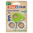 Handabroller min Eco & Crystal, 10m x 19 mm, inkl. 2x tesafilm®