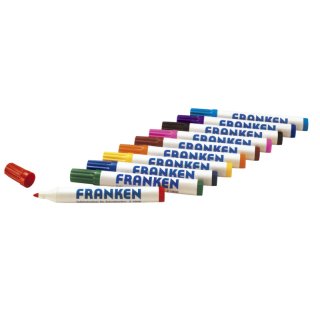 Franken Board-Marker, nachfüllbar, 2-6, farblich sortiert, 10 Stück