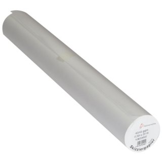 Transparente Skizzierpapierrolle 0,33 x 20m 40/45 g/qm
