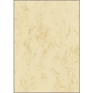 Marmor-Papier, beige, A4, 90 g/qm, 25 Blatt