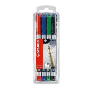 Stabilo® Permanent-Marker Write-4-all® Superfein, 0,4 mm, Etui mit 4 Stiften