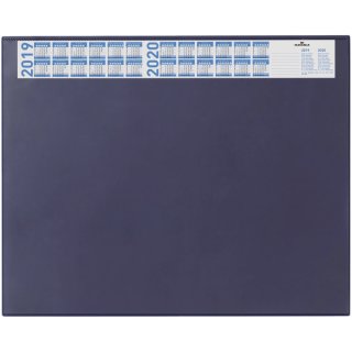 Schreibunterlage mit Jahreskalender, PVC, 650 x 520 mm, 2 mm, dunkelblau
