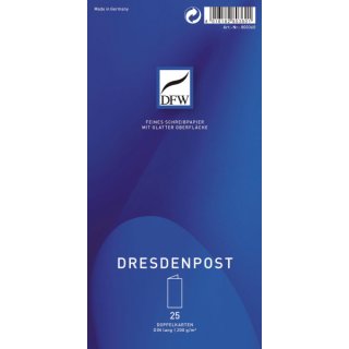 Doppelkarte DresdenPost - DL hoch, 25 St&uuml;ck