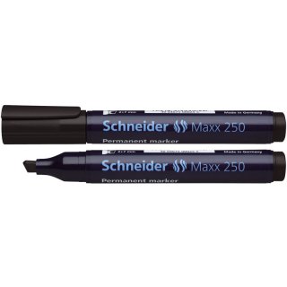 Schneider Permanentmarker Maxx 250, nachf&uuml;llbar, 2+7 mm, schwarz