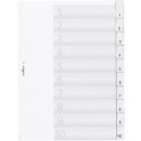 DURABLE Register, Hartfolie, blanko, transparent, DIN A4, 210/225 x 297 mm, 10 Blatt