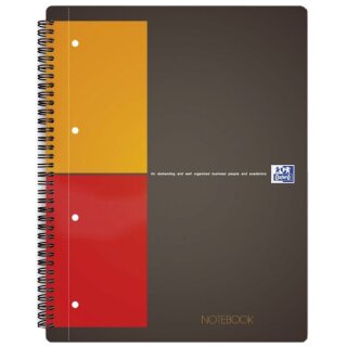 International Notebook - Hardcover, A4+, kariert, 80 Blatt, grau