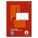 Notizblock A4 90g 50BL kariert+RL rot