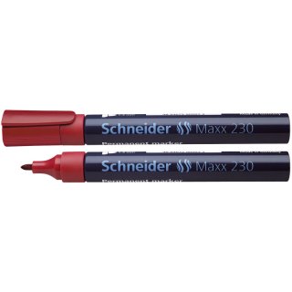 Schneider Permanentmarker Maxx 230, nachfüllbar, 1-3 mm, rot