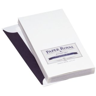 Paper Royal Briefh&uuml;llen - DIN lang mit Seidenfutter, 20 St&uuml;ck, wei&szlig;