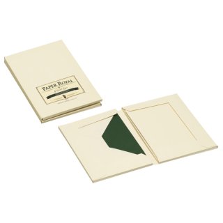 Paper Royal Kartenmappe - DIN A6/C6, chamois, 8 Karten mit 8 Briefh&uuml;llen