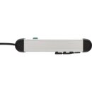 Steckdosenleiste Premium Alu 1,8m Schalter 4-fach