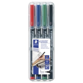 Feinschreiber Universalstift Lumocolor® permanent, S, STAEDTLER Box mit 4 Farben