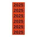Inhaltsschildchen 2025 rot selbstklebend
