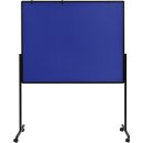 Moderationstafel Multiboard Filz/Whiteborad150x120cm blau/weiß XL Rollen