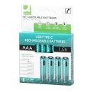 Batterie Akku/USB-C AAA 4ST petrol HR03 Micro