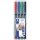 Feinschreiber Lumocolor&reg; Universalstift permanent, F, STAEDTLER Box mit 4 Farben
