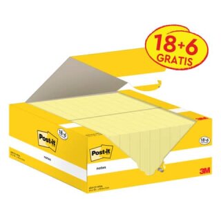 Haftnotizblock 24x100BL gelb 38x51mm