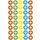 Avery Zweckform&reg; 3055 Schule Verst&auml;rkungsring rot gr&uuml;n gelb blau Papier selbstklebend 4 B&ouml;gen 160 ST