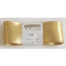 Doppelsatinband - 40 mm x 3 m, gold