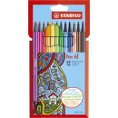 Fasermaler Pen 68 - Kartonetui, 12 Farben
