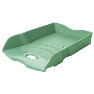Briefablage LOOP - DIN A4/C4, stapelbar, nestbar, stabil, jade grün Pastell