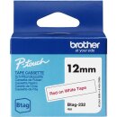 BTAG-232 BROTHER PTOUCH 12mm ROT-WEISS