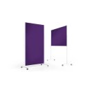 Moderationstafel Design VarioPin 100 x 180 cm lila/weiss