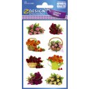 Avery Zweckform® Z-Design 54485, Deko Sticker, Blumenstrauß, 2 Bogen/16 Sticker