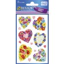 Avery Zweckform® Z-Design 54486, Deko Sticker, Blütenherz, 2 Bogen/26 Sticker