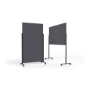 Moderationstafel Design VarioPin grau/schwarz 100 x 180 cm