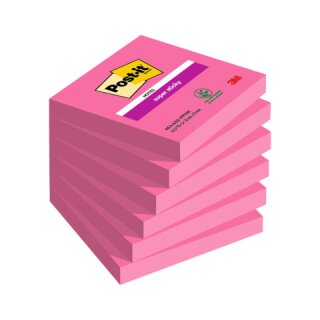Haftnotizblock 6ST powerpink Super Sticky 76x76mm