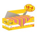 Haftnotizblock 24x100BL sortiert  76 x 76 mm