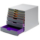 DURABLE Schubladenbox VARICOLOR® 7, DIN A4, C4, 7 farbige Schubladen