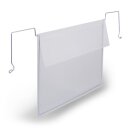 Drahtbügeltasche  m. Klappe A4q 50ST transp.