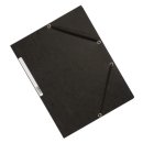 Eckspanner - Karton A4 mit Gummizug schwarz