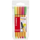 Fineliner point 88® Mini Etui "Neon", mit 5...