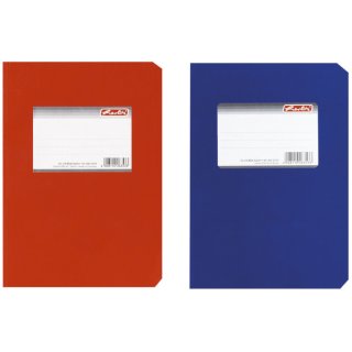 Herlitz Heft LIN 10 - A5, 150 Blatt, 70 g/qm, kariert, rot/blau sortiert