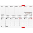 Tischkalender 2027 quer dunkelblau 1W/2S