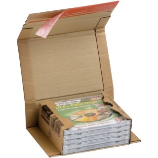 Klassische Versandverpackung zum Wickeln 147x126x55 mm (für CDs), braun