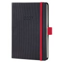 Buchkalender Conceptum 2027 A6 schwarz/rot 2 Seiten = 1...