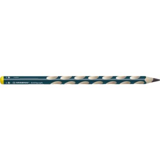 Ergonomischer Dreikant-Bleistift EASYgraph - B, petrol, Links