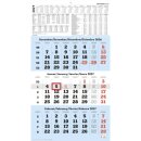 3-Monats-Planer Wandkalender  blau 3M 1S 2027 150101