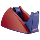 Tischabroller für Klebefilm tesa Easy Cut®, 33 m x 19 mm, rot-blau Abroller