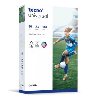 Kopierpapier tecno universal, A4, 80g/m², 500 blatt, 150 CIE, weiß