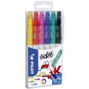 Faserstift FriXion Colors, 0,4 mm, 6 Farben im Etui
